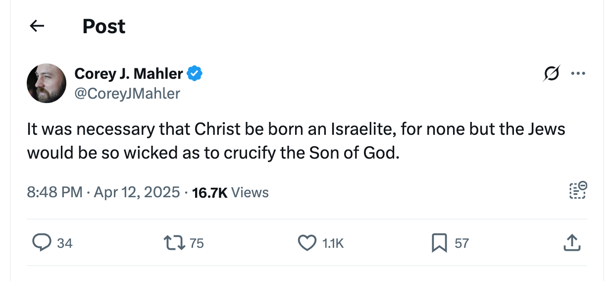 Post [133] by Corey J. Mahler on 04/13/2025