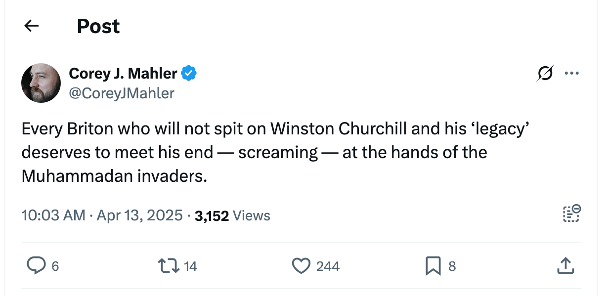 Post [134] by Corey J. Mahler on 04/13/2025