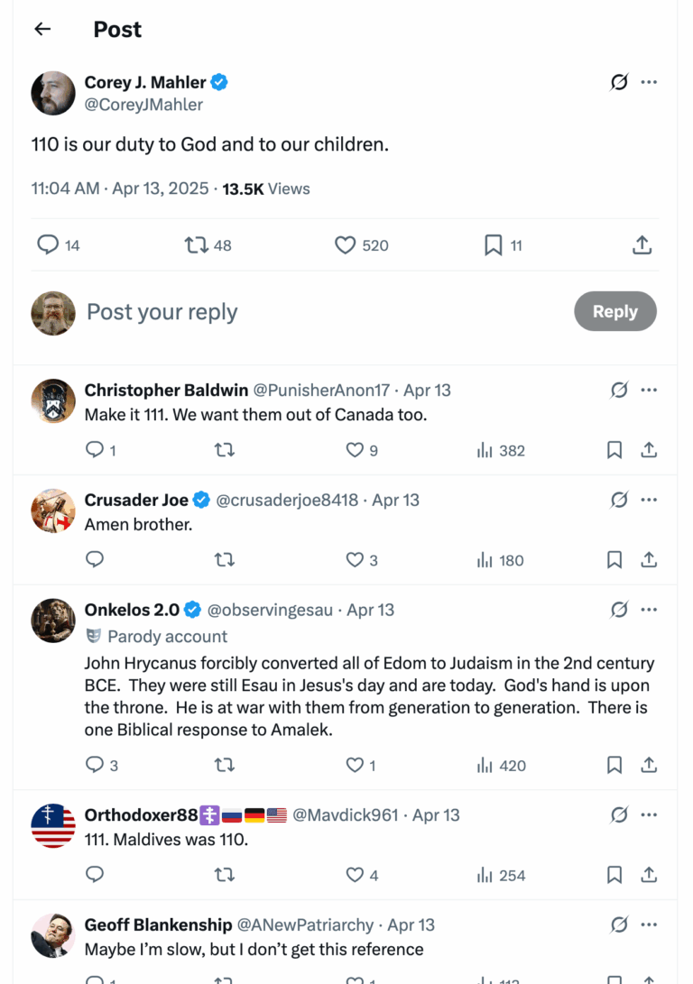 Post [135] by Corey J. Mahler on 04/13/2025