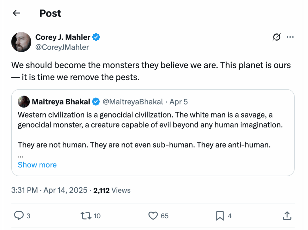 Post [139] by Corey J. Mahler on 04/05/2025